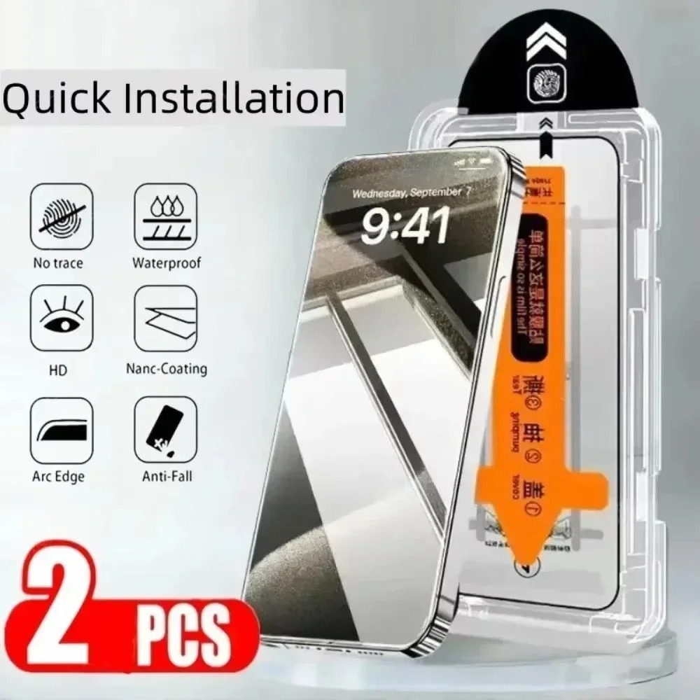 2PCS ฟิล์มกระจกนิรภัยโปร่งใสสำ - Phone Accessories Online Store บทวิจารณ์และราคา
